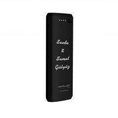Kişiye Özel Konfulon 13200 mAh Power Bank Taşınabilir Şarj Cihazı / Y-1308 - Siyah Powerbank