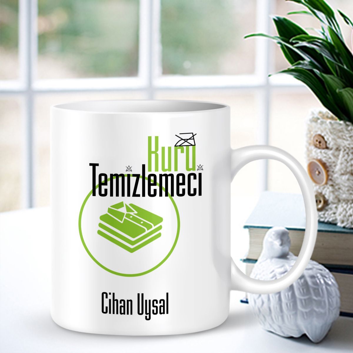 Kişiye Özel Mesleki Kuru Temizlemeci Beyaz Kupa Bardak - 001