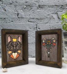 Bk Gift Dekoratif 2'li Doğal Masif Ahşap Çerçeve 15x20cm-72