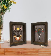 Bk Gift Dekoratif 2'li Doğal Masif Ahşap Çerçeve 15x20cm-72