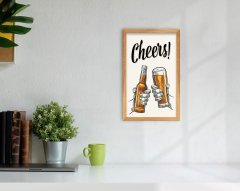 BK Home Cheers Tasarımlı Dekoratif Retro Ahşap Tablo-1