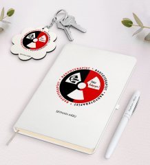 Kişiye Özel Radyoterapist Beyaz Defter Kalem ve Anahtarlık Hediye Seti-1
