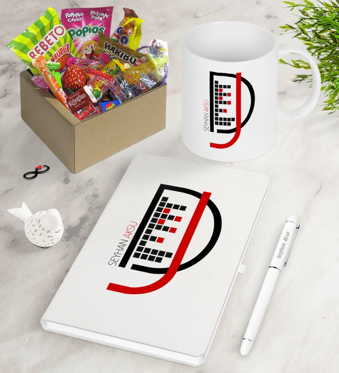 Kişiye Özel DJ Nostaljik Lezzetler Defter Kalem Kupa Hediye Seti-2