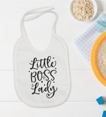 BK Kids Little Boss Lady Tasarımlı Bebek Mama Önlüğü - Model 1