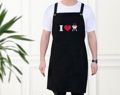 BK Gift Profesyonel Siyah Mutfak Önlüğü, Aşçı Önlüğü, Şef Önlüğü, Ev Hediyesi, Arkadaşa Hediye-8