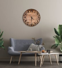 BK Gift Dekoratif 45cm Ahşap Duvar Saati-156