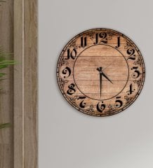 BK Gift Dekoratif 45cm Ahşap Duvar Saati-156