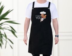 BK Gift Profesyonel Siyah Mutfak Önlüğü, Aşçı Önlüğü, Şef Önlüğü, Ev Hediyesi, Arkadaşa Hediye-7