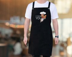BK Gift Profesyonel Siyah Mutfak Önlüğü, Aşçı Önlüğü, Şef Önlüğü, Ev Hediyesi, Arkadaşa Hediye-7