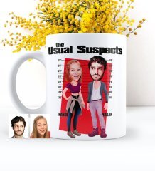 Kişiye Özel Olağan Şüpheliler Karikatürlü Beyaz Kupa Bardak - 3