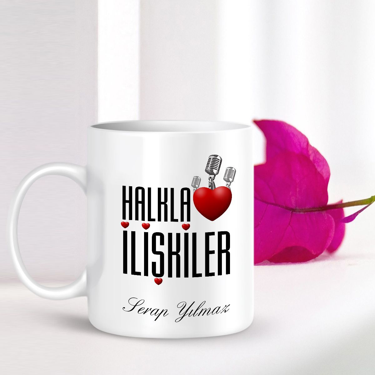 Kişiye Özel Mesleki Halkla İlişkiler Beyaz Kupa Bardak - 001