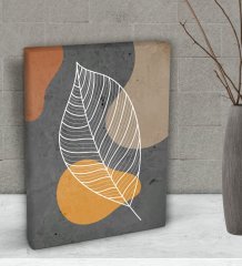 BK Gift Leafs Tasarımlı Dekoratif Mini Kanvas Tablo 15x20cm-4