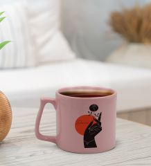 BK Gift Kişiye Özel İsimli Pastel Pembe Middle Kupa Bardak, Arkadaşa Hediye, Ev Hediyesi, Doğum Günü Hediyesi, Ofis Hediyesi-3