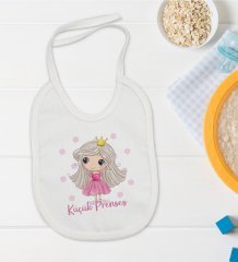 BK Kids Küçük Prenses Tasarımlı Bebek Mama Önlüğü - Model 1