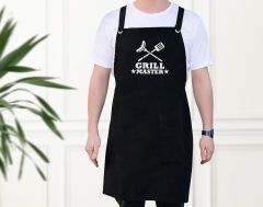 BK Gift Profesyonel Siyah Mutfak Önlüğü, Aşçı Önlüğü, Şef Önlüğü, Ev Hediyesi, Arkadaşa Hediye-6