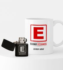 Kişiye Özel Eczane Temalı Çakmak ve Kupa Hediye Seti - 1
