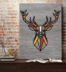 BK Home Geyik Tasarımlı Kanvas Tablo 70x100cm-2