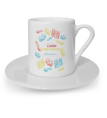 Kişiye Özel Canım Öğretmenim Türk Kahvesi Fincanı - 3