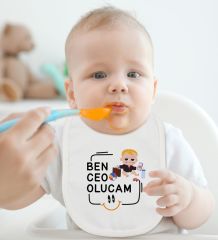 BK Kids Ceo Olucam Tasarımlı Beyaz Bebek Body Zıbın ve Mama Önlüğü Hediye Seti-1