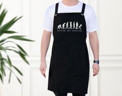 BK Gift Profesyonel Siyah Mutfak Önlüğü, Aşçı Önlüğü, Şef Önlüğü, Ev Hediyesi, Arkadaşa Hediye-5