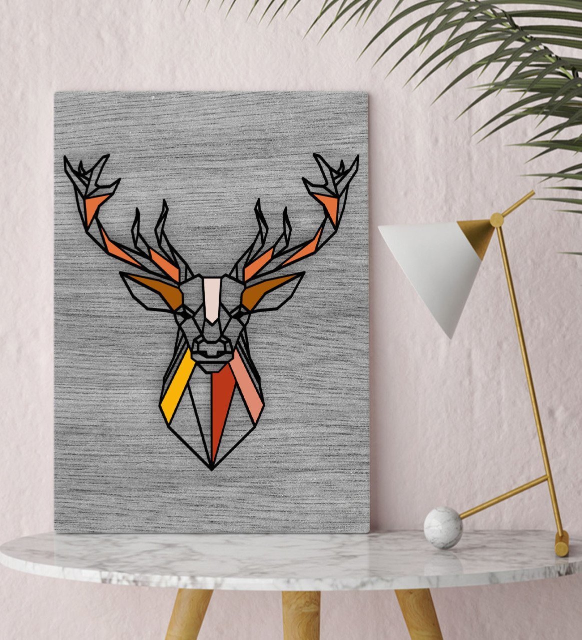 BK Home Geyik Tasarımlı Kanvas Tablo 30x50cm-2