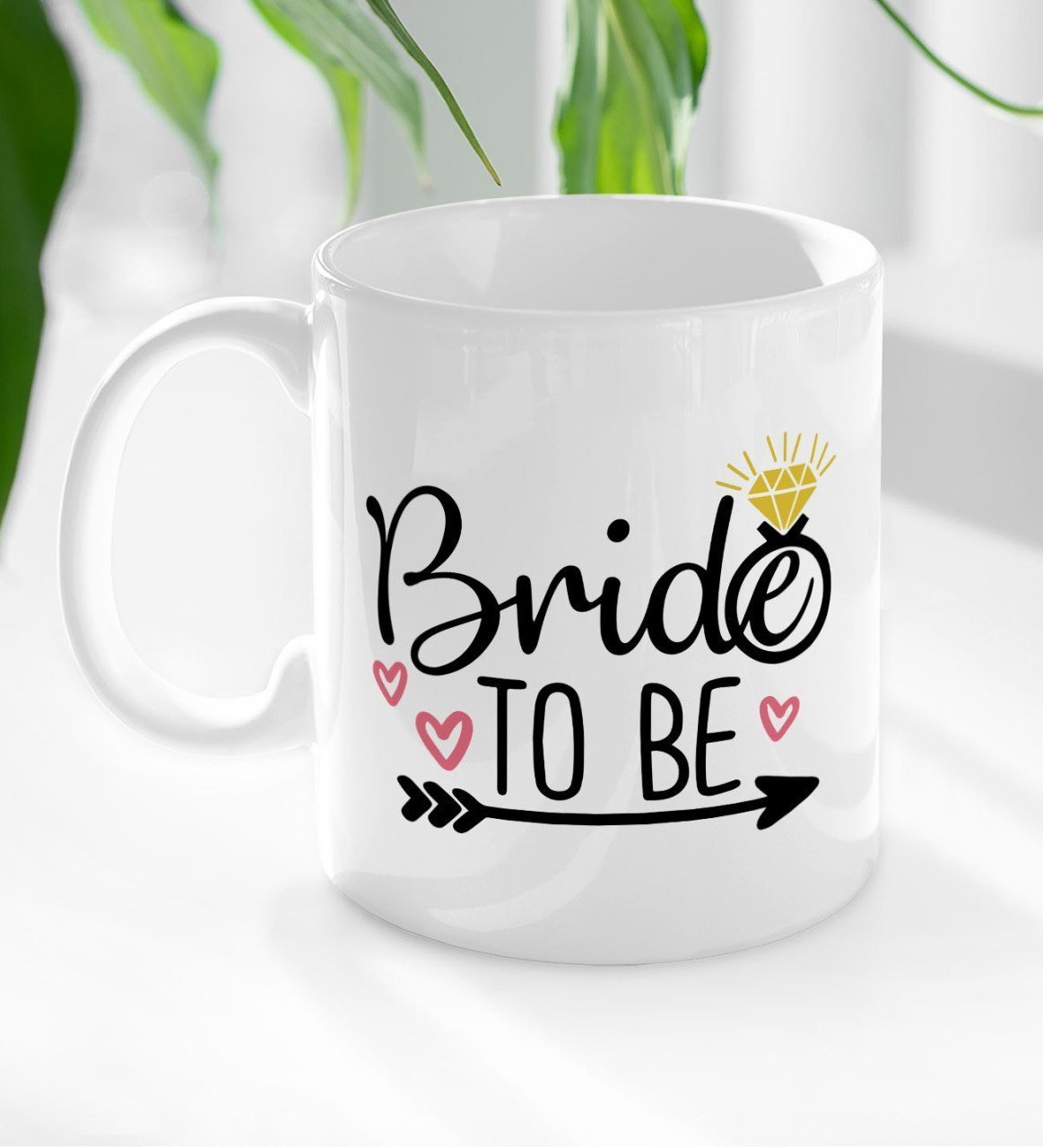 BK Gift Bride To Be Tasarımlı Beyaz Kupa Bardak-1