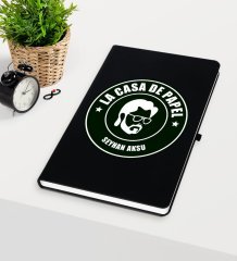 Kişiye Özel La Casa De Papel Siyah Defter - 25