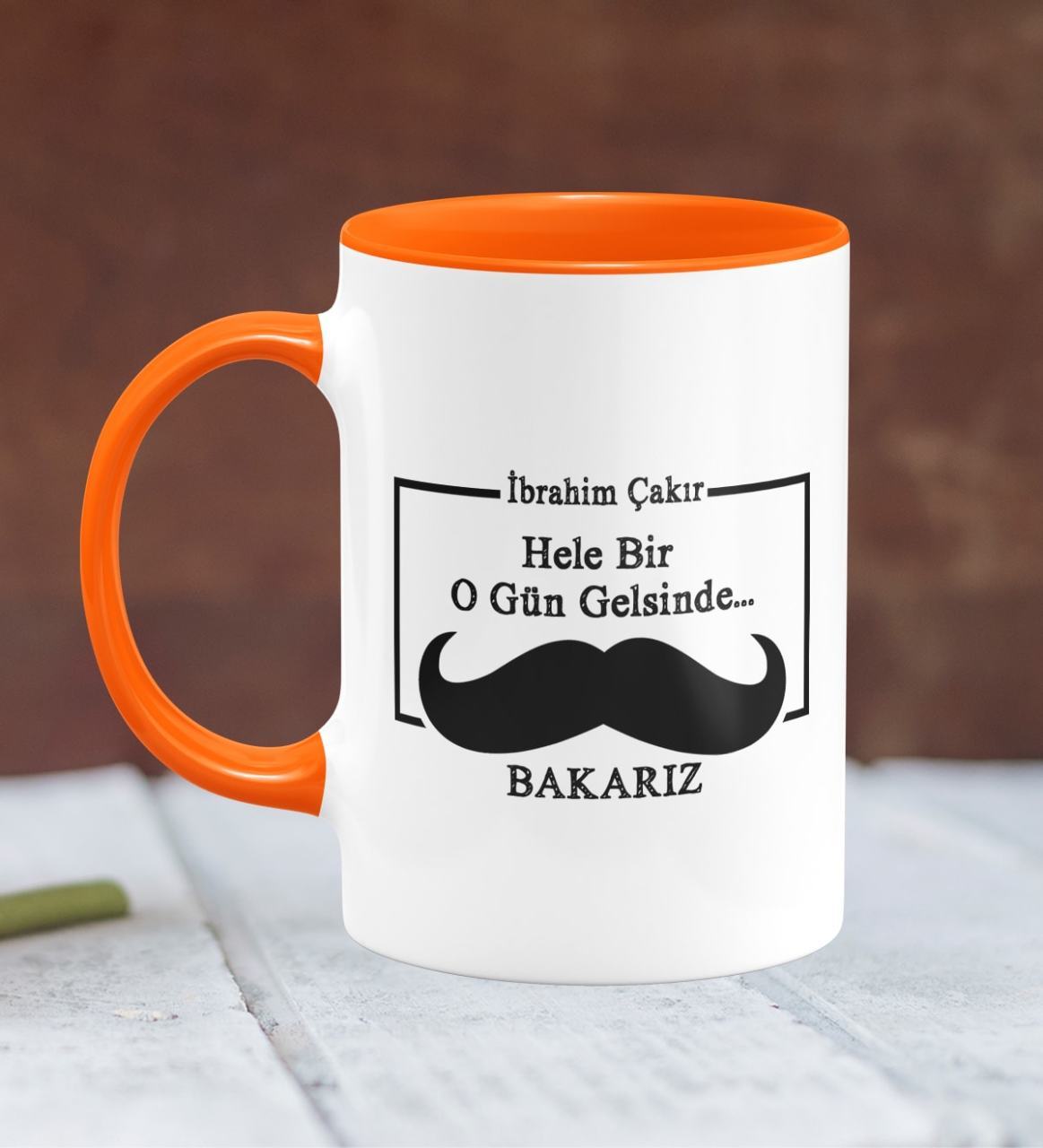 Kişiye Özel Babalar Günü Temalı Turuncu Kupa Bardak 31-375T