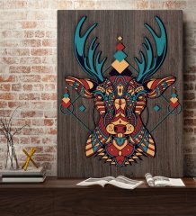 BK Home Geyik Tasarımlı Kanvas Tablo 70x100cm-1