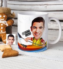Kişiye Özel Bay Kanocu Karikatürlü Beyaz Kupa Bardak