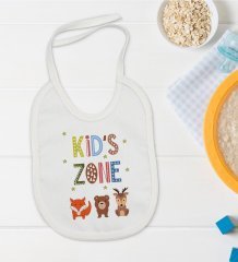 BK Kids Kids Zone Tasarımlı Bebek Mama Önlüğü - Model 1