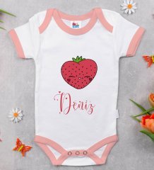 BK Kids Kişiye Özel Pembe Bebek Body Zıbın - Model 168