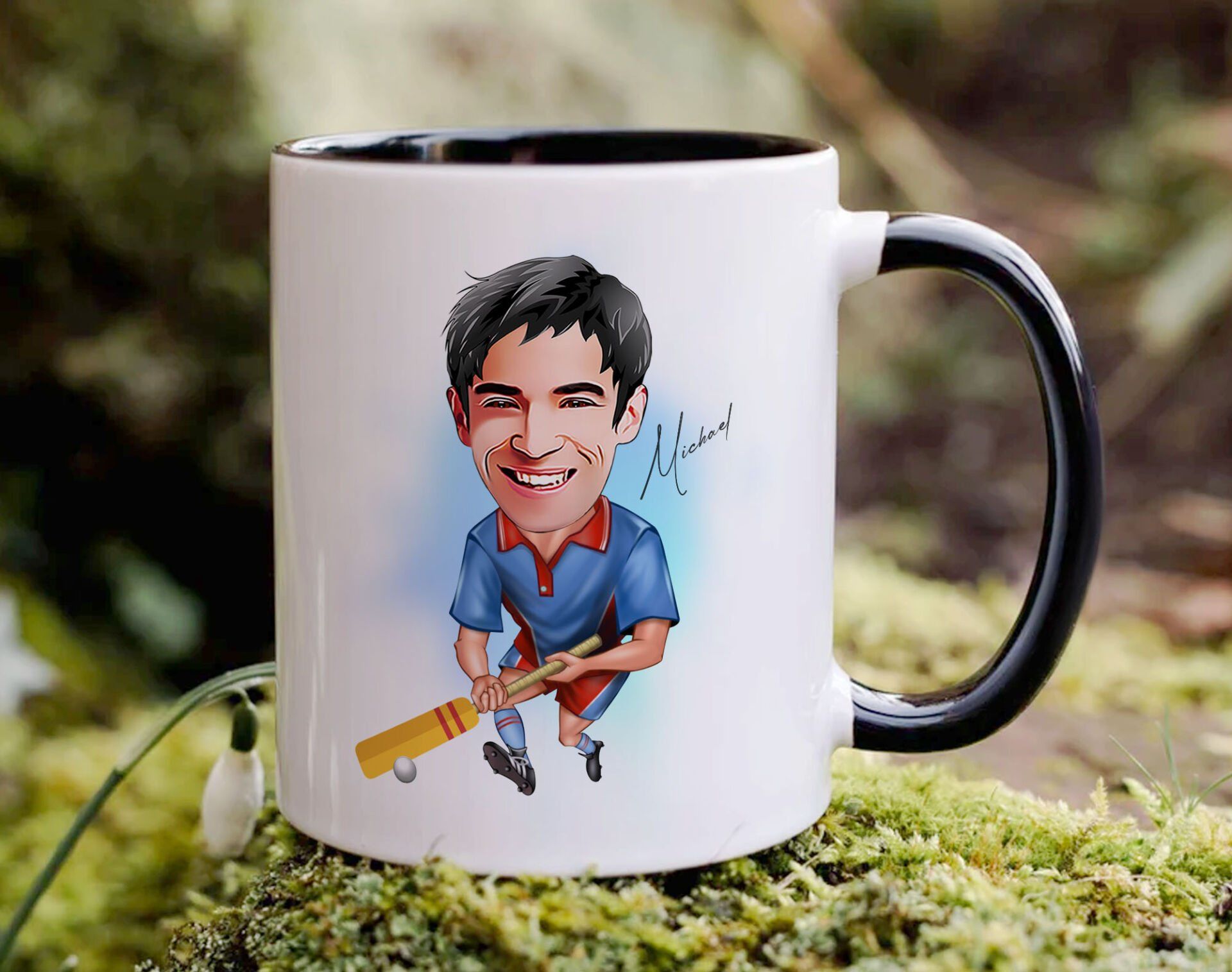 Bk Gift Kişiye Özel Cricket Karikatürlü Siyah Kupa Bardak-1, Sevgiliye Hediye, Arkadaşa Hediye