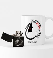 Kişiye Özel Cilt Bakım Uzmanı Temalı Çakmak ve Kupa Hediye Seti - 1