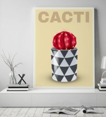 BK Gift Kaktüs Tasarımlı Kanvas Tablo 50x70cm-5