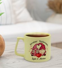 BK Gift Kişiye Özel Sevgili İsimli Pastel Sarı Middle Kupa Bardak, Arkadaşa Hediye, Ev Hediyesi, Doğum Günü Hediyesi, Ofis Hediyesi-3