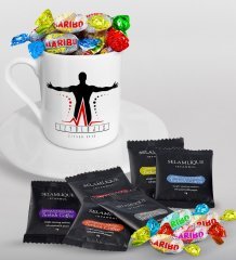 Kişiye Özel Fizyolojist Türk Kahvesi Fincanı Selamlique Karışık Türk Kahvesi ve Haribo Şeker Hediye Seti-2