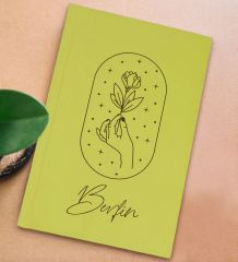 BK Gift Kişiye Özel İsimli Sarı Sert Kapaklı Defter ve Middle Kupa Seti, Arkadaşa Hediye, Yeni İş Hediyesi, Doğum Günü Hediyesi-9