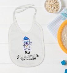 BK Kids Işıltılı Hayatı Ben Seçmedim Tasarımlı Bebek Mama Önlüğü - Model 1