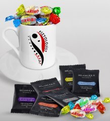 Kişiye Özel Fizyolojist Türk Kahvesi Fincanı Selamlique Karışık Türk Kahvesi ve Haribo Şeker Hediye Seti-1