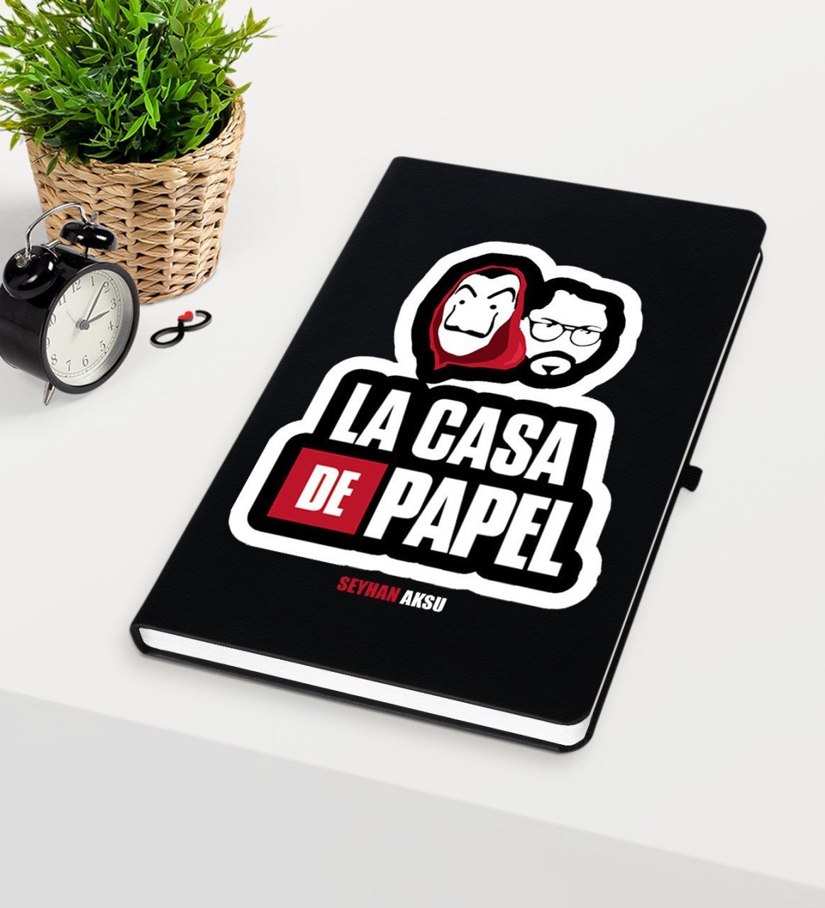 Kişiye Özel La Casa De Papel Siyah Defter - 18