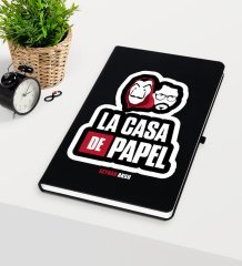 Kişiye Özel La Casa De Papel Siyah Defter - 18