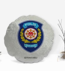 Kişiye Özel İsimli Polis Çevik Kuvvet Tasarımlı Dekoratif Kırlent Yastık-1