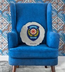 Kişiye Özel İsimli Polis Çevik Kuvvet Tasarımlı Dekoratif Kırlent Yastık-1