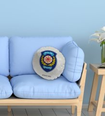 Kişiye Özel İsimli Polis Çevik Kuvvet Tasarımlı Dekoratif Kırlent Yastık-1
