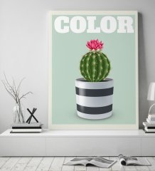 BK Gift Kaktüs Tasarımlı Kanvas Tablo 50x70cm-4