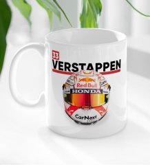 BK Gift F1 Verstappen Tasarımlı Beyaz Kupa Bardak-1