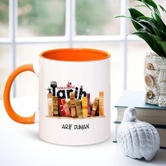 Kişiye Özel Mesleki Tarih Öğretmeni Turuncu Kupa Bardak - 002