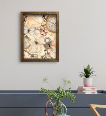 BK Gift Otel Odası Konseptli Doğal Masif Ahşap Çerçeveli Tablo 45x65cm-116