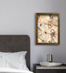 BK Gift Otel Odası Konseptli Doğal Masif Ahşap Çerçeveli Tablo 45x65cm-116